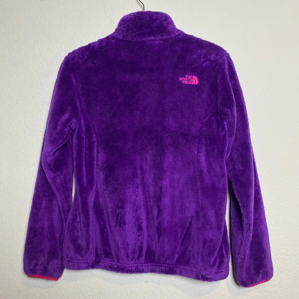 The North Face Girl's XL‎ (18) Purple Fuzzy Fleece Full Zip Jacket Cozy Cute